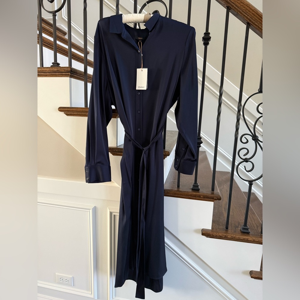 Quince Silk Maxi Dress XL NWT